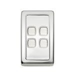 Chrome Plate White Rocker Switches