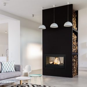 Sculpt Inbuilt Axis I1000IB Double Sided Wood Fireplace