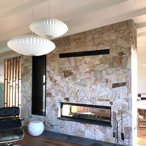 Sculpt  Inbuilt Axis H1600DS Double Sided Wood Fireplace
