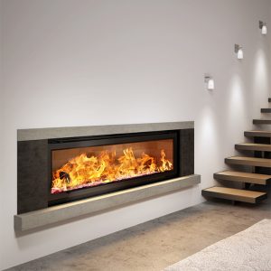 Sculpt Inbuilt Axis H1600XXL Single Sided Wood Fireplace
