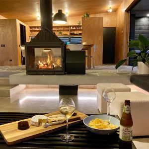 Sculpt Multivision Seguin 8000 DS Cheminee Two-Sided Wood Fireplace